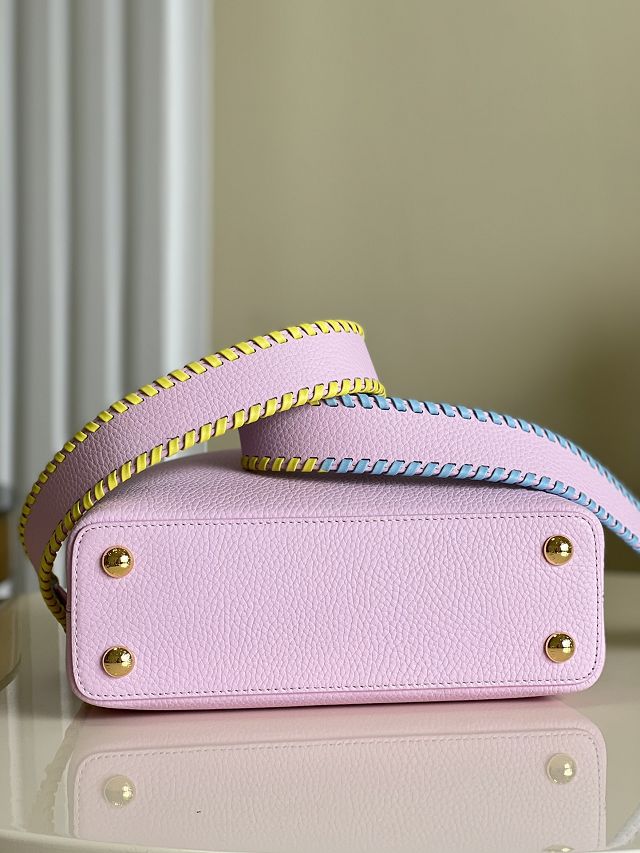 Louis vuitton original calfskin capucines BB handbag M57941 pink