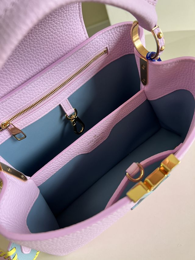 Louis vuitton original calfskin capucines BB handbag M57941 pink