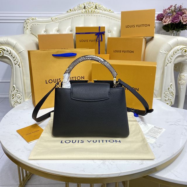 Louis vuitton original calfskin capucines BB handbag M59652 black