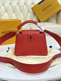 Louis vuitton original calfskin capucines mini handbag M55985 red