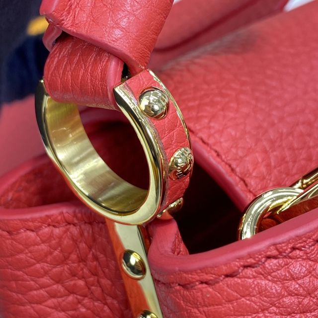 Louis vuitton original calfskin capucines mini handbag M55985 red