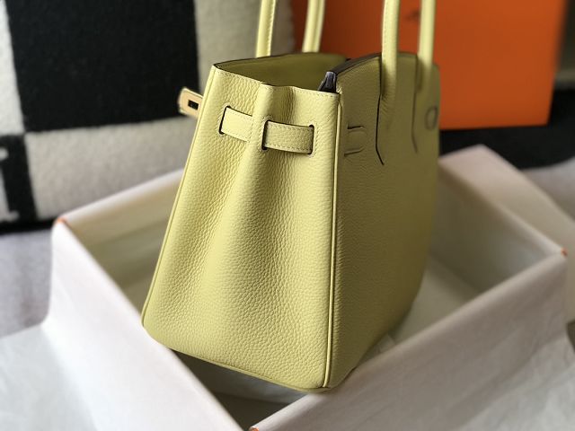 Hermes original togo leather birkin 25 bag H25-1 jaune poussin