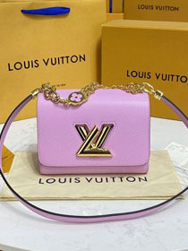 Louis vuitton original epi leather twist pm handbag M59405 pink