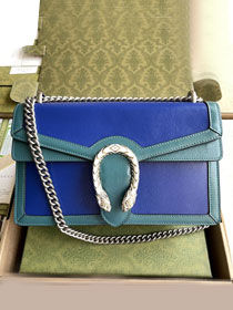 Top GG original calfskin dionysus medium shoulder bag 400249 blue