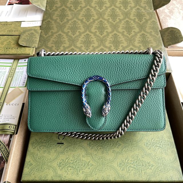 Top GG original calfskin dionysus small shoulder bag 499623 green