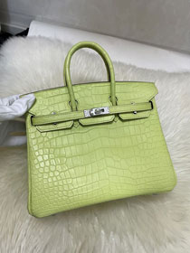 Top hermes handmade genuine 100% crocodile leather birkin 35 bag K350 minibolide