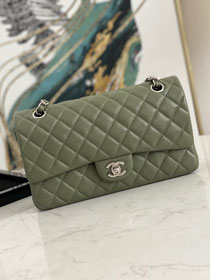 CC original lambskin medium flap bag A01112 green