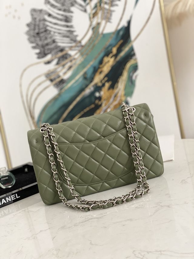 CC original lambskin medium flap bag A01112 green