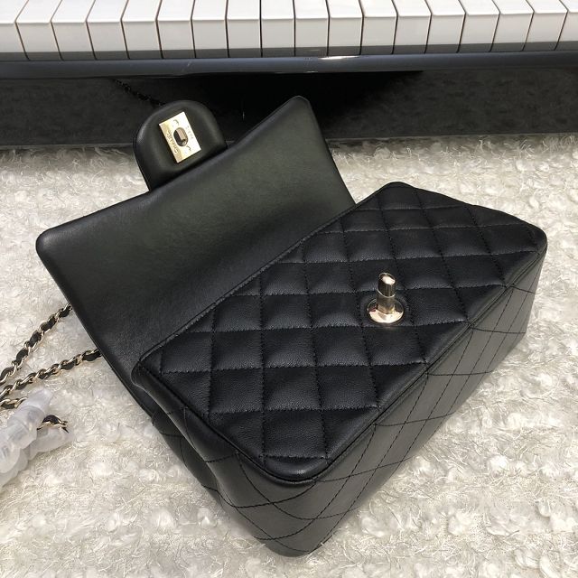 2022 CC original lambskin top handle flap bag AS2431-2 black