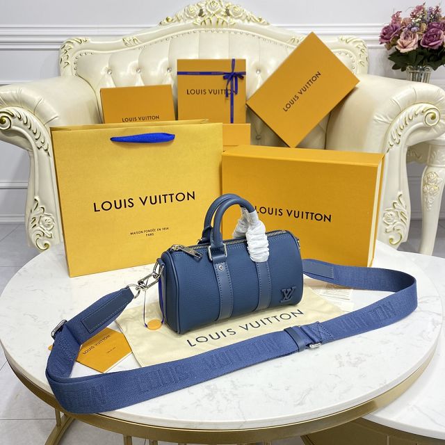 Louis vuitton original calfskin keepall XS bag M80950 blue