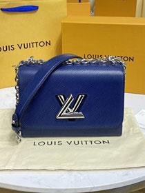 Louis vuitton original epi leather twist mm M50282 blue