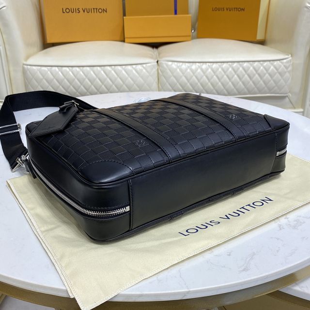 Louis vuitton original calfskin sirius briefcase N45288 black