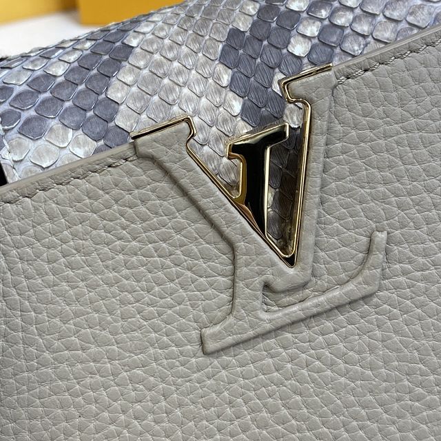 Louis vuitton original calfskin capucines mini handbag M55986 grey