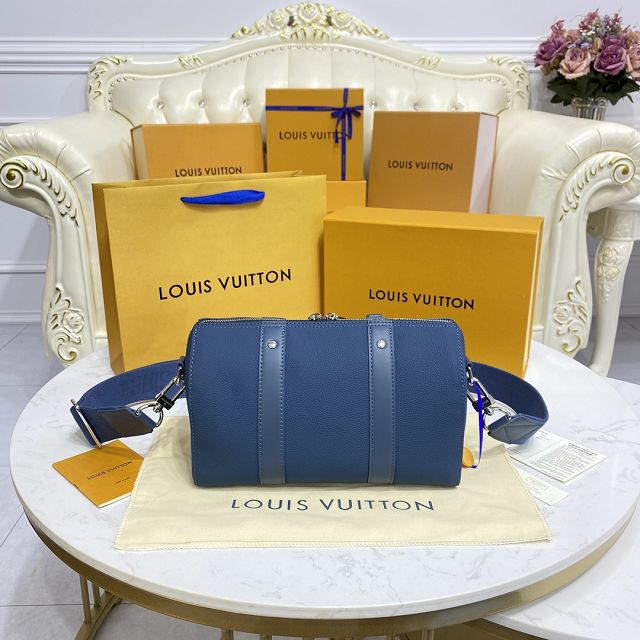 Louis vuitton original calfskin keepall city bag M57082 blue