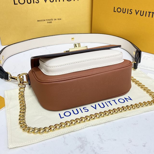 Louis vuitton original calfskin lockme tender bag M59491 brown