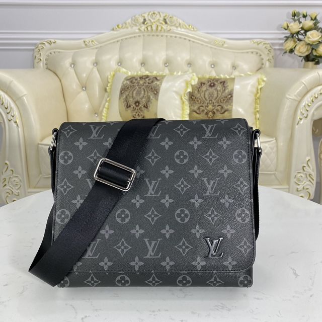 Louis vuitton original monogram eclipse district messenger bag mm M45272