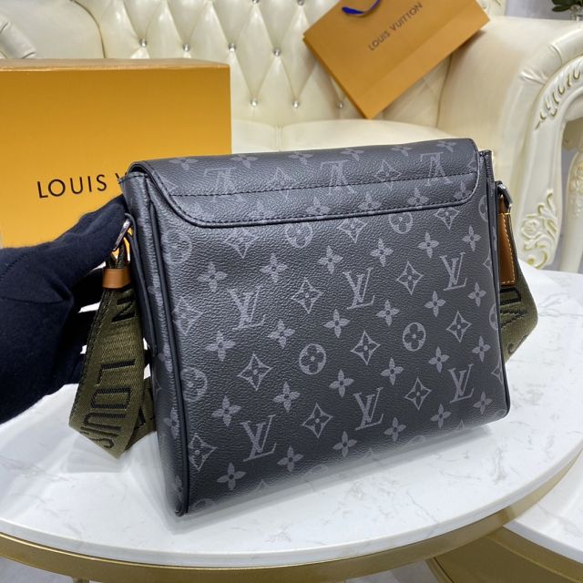 Louis vuitton original monogram eclipse district messenger bag mm M45627