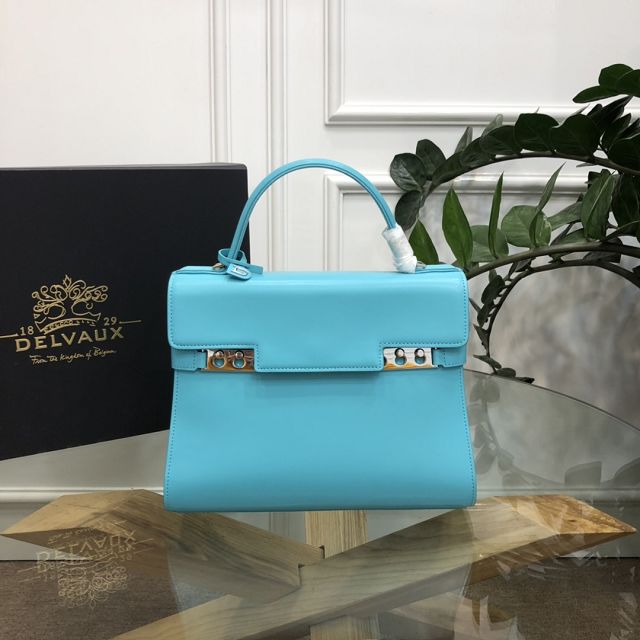 Delvaux original box calfskin tempete medium bag AA0562 blue