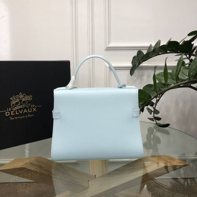 Delvaux original box calfskin tempete medium bag AA0562 ice blue