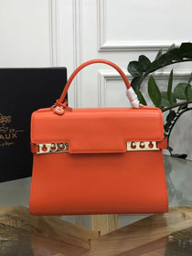 Delvaux original box calfskin tempete medium bag AA0562 orange