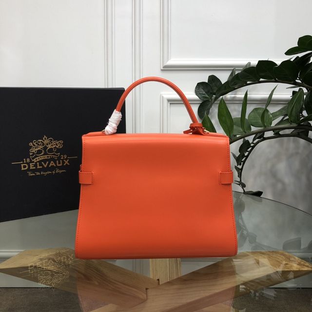 Delvaux original box calfskin tempete medium bag AA0562 orange