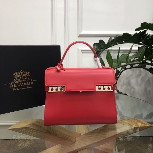 Delvaux original box calfskin tempete medium bag AA0562 red