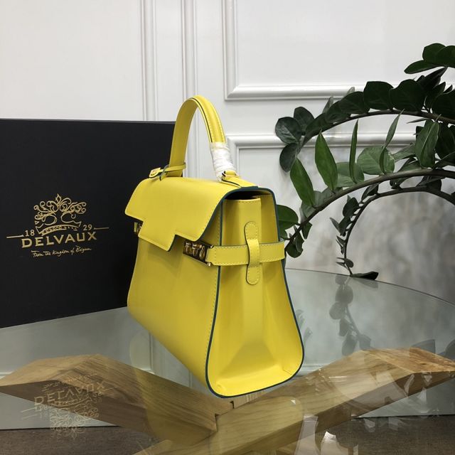 Delvaux original box calfskin tempete medium bag AA0562 yellow