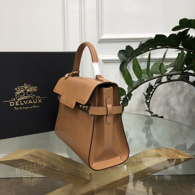 Delvaux original box calfskin tempete medium bag AA0562 brown