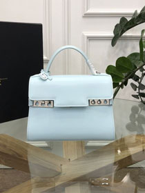 Delvaux original box calfskin tempete pm bag AA0505 ice blue