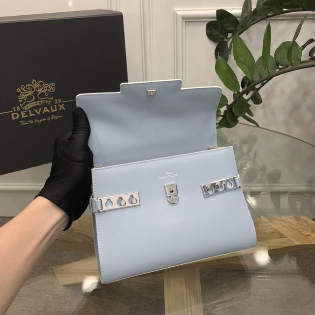 Delvaux original box calfskin tempete pm bag AA0505 light blue