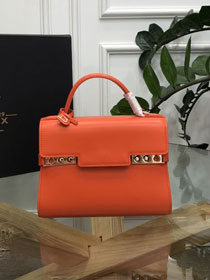 Delvaux original box calfskin tempete pm bag AA0505 orange