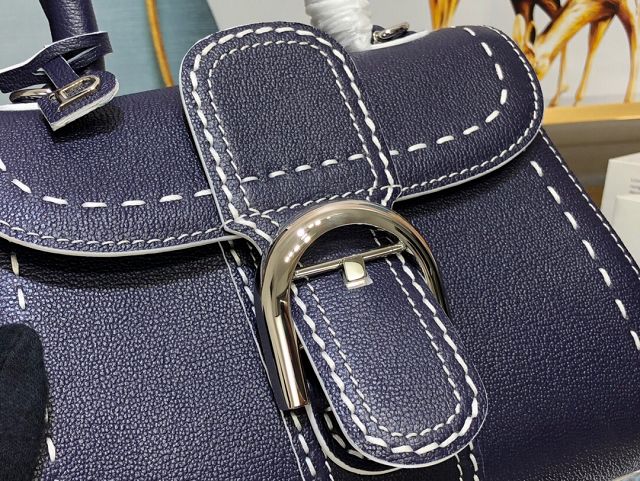 Delvaux original grained calfskin brillant mini bag AA0406 dark blue