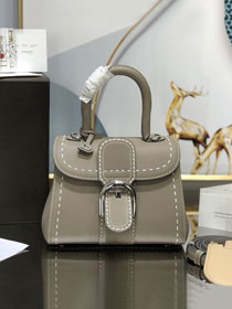 Delvaux original grained calfskin brillant mini bag AA0406 gris tourterelle