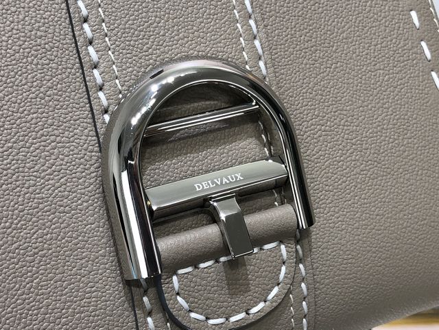 Delvaux original grained calfskin brillant mini bag AA0406 gris tourterelle