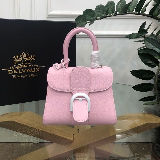 Delvaux original grained calfskin brillant mini bag AA0406 pink