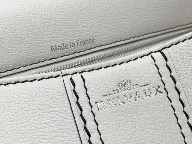 Delvaux original grained calfskin brillant mini bag AA0406 white