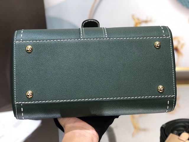 Delvaux original grained calfskin brillant bag MM AA0555 emerald green