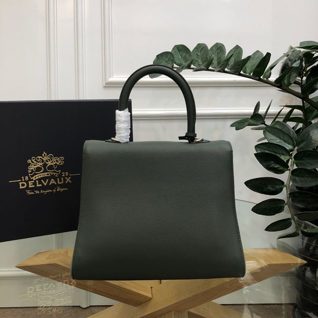 Delvaux original grained calfskin brillant bag MM AA0555 green&khaki