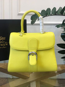 Delvaux original grained calfskin brillant bag MM AA0555 lemon yellow