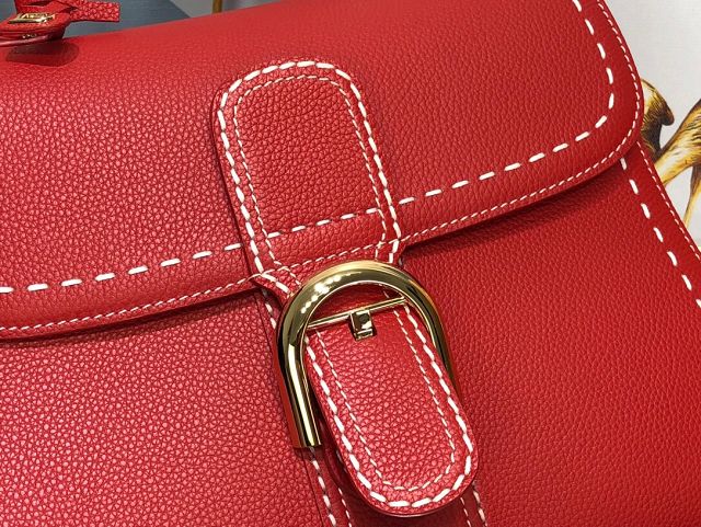 Delvaux original grained calfskin brillant bag MM AA0555 red