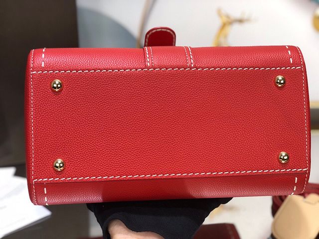 Delvaux original grained calfskin brillant bag MM AA0555 red