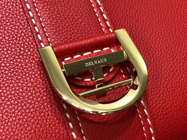 Delvaux original grained calfskin brillant bag MM AA0555 red