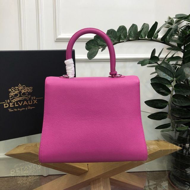 Delvaux original grained calfskin brillant bag MM AA0555 rose magnolia