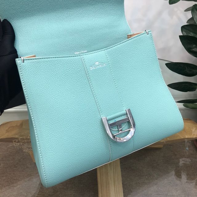 Delvaux original grained calfskin brillant bag MM AA0555 sky blue