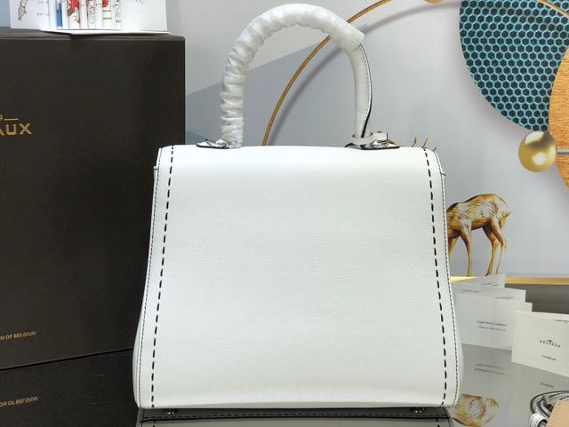 Delvaux original grained calfskin brillant bag MM AA0555 white