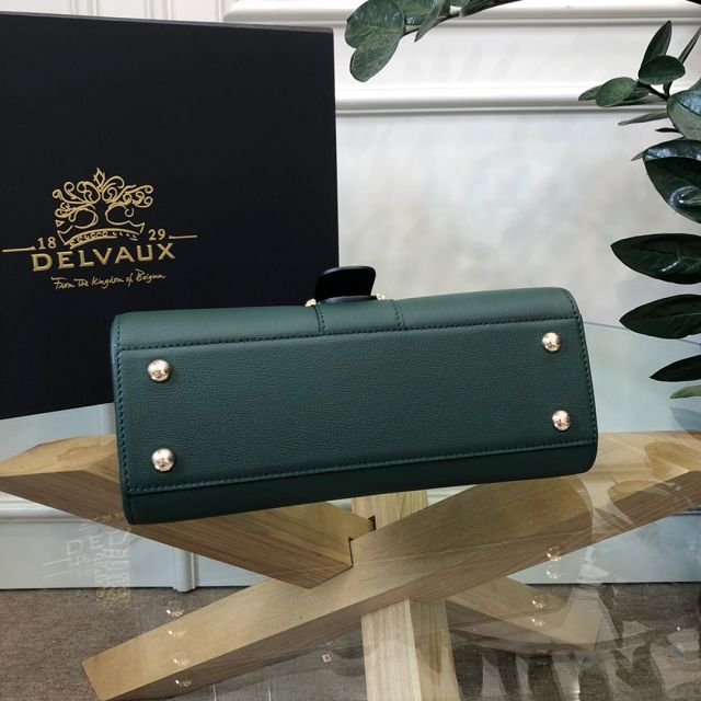 Delvaux original grained calfskin brillant small bag AA0417 blackish green