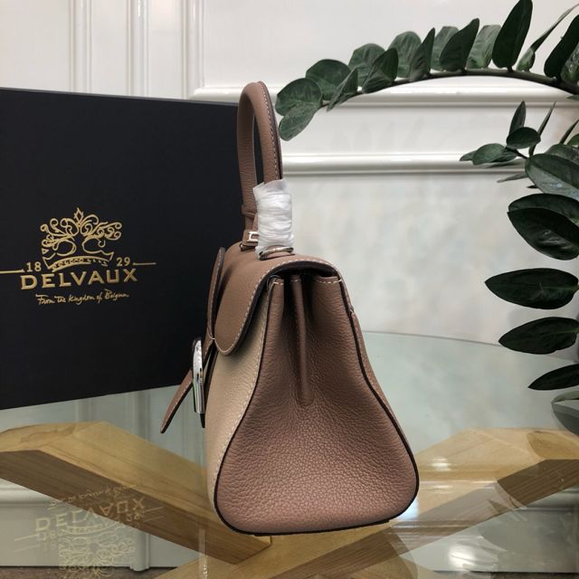 Delvaux original grained calfskin brillant small bag AA0417 coffee&grey