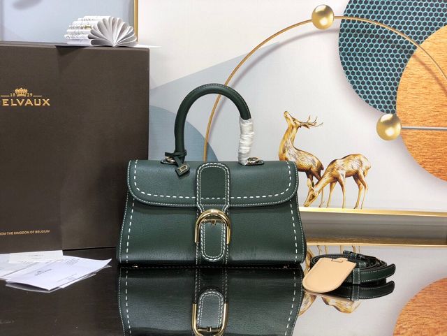 Delvaux original grained calfskin brillant small bag AA0417 emerald green