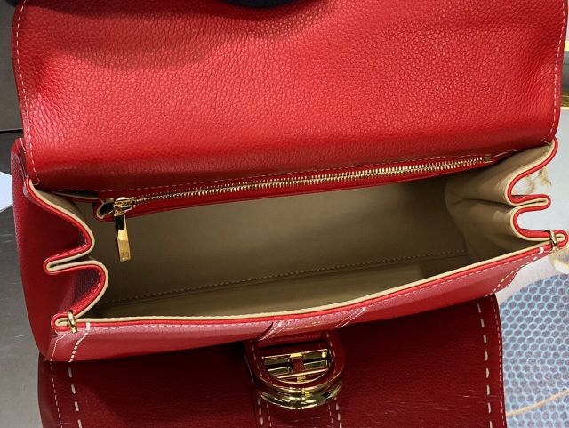 Delvaux original grained calfskin brillant small bag AA0417 red