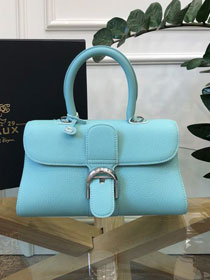 Delvaux original grained calfskin brillant small bag AA0505 sky blue
